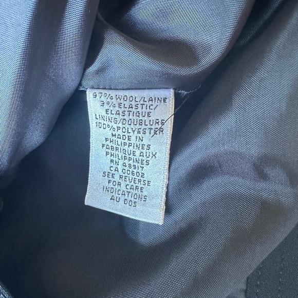 Calvin Klein Black Wool Blend Collared Button Up Lined Stretch Jacket Women’s 8 - Picture 5 of 7